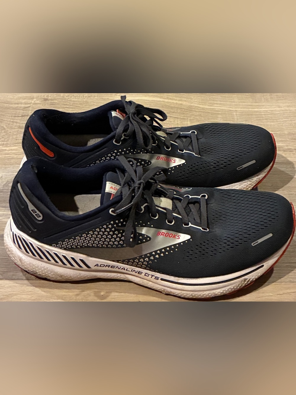 Brooks Adrenaline GTS 22 Peacoat India Ink Grenadine Road-Running Sneakers 11.5 - Picture 6 of 7